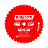 Diablo Steel Demon Multi-Purpose Carbide Circular Saw Blade - 7 1/4in., 36 Tooth, For Wood and Metal, Model# DO736GPX - WoodArtSupply