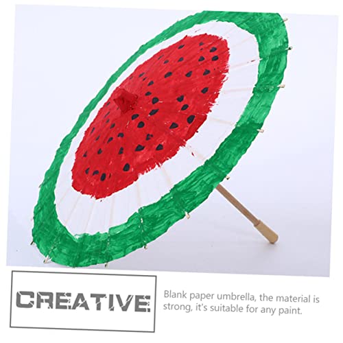 ABOOFAN 4 pcs chinese dance umbrella Unfinished Umbrella white paper umbrellas white parasol bulk paper towels by the case Hand Painting Umbrella ABOOFAN