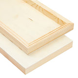 4 Pack Unfinished Wood Panels for Painting, DIY, Arts and Crafts, Deep Cradle Boards, 6x23 Inch Wood Canvas, Blank Wooden Sign for Wall, Home, Bright Creations