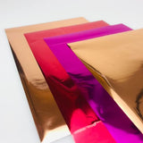 50pcs Foil Transfer Sheet for Cricut Joy Maker 3 2 1/Cricut Explore 3 2/Air 2 3/ Cameo (No Heating Required) DIY Rese Gold Ruby wolovo