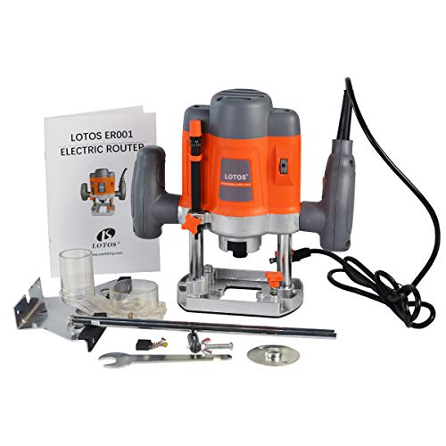 Lotos ER001 Electric Plunge Wood Router with Edge - WoodArtSupply