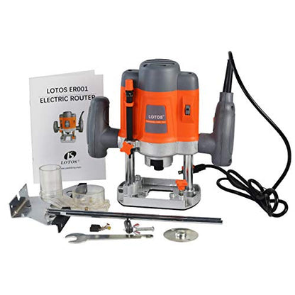 Lotos ER001 Electric Plunge Wood Router with Edge - WoodArtSupply