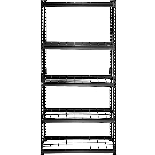VEVOR Storage Shelving Unit, 5-Tier Adjustable, 2000 lbs Capacity, Heavy Duty Garage Shelves Metal Organizer Wire Rack, Black, 36" L x 16" W x 72" H VEVOR
