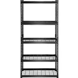 VEVOR Storage Shelving Unit, 5-Tier Adjustable, 2000 lbs Capacity, Heavy Duty Garage Shelves Metal Organizer Wire Rack, Black, 36" L x 16" W x 72" H VEVOR