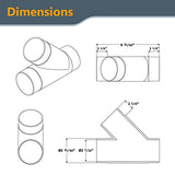 POWERTEC 70179 2-1/2-Inch Y-Fitting Dust Collection Hose Connector POWERTEC