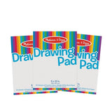 Melissa & Doug Drawing Paper Pad (9 x 12 inches) - 50 Sheets, 3-Pack - Coloring Art Pads For Kids, Toddler Sketch Pads For Ages 3+ Melissa & Doug