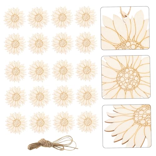 2 Sets Decor Crafts Graffiti Wood Chips Unfinished Flower Cutout Wood Flower Cutouts Craft Supplies Wood Shapes Wood Slices DIY Wood Chips Wood - WoodArtSupply