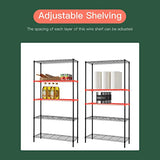 14" D×36" W×72" H Wire Shelving Unit Commercial Metal Shelf with 5 Tier Adjustable Layer Rack Strong Steel for Restaurant Garage Pantry Kitchen FDW