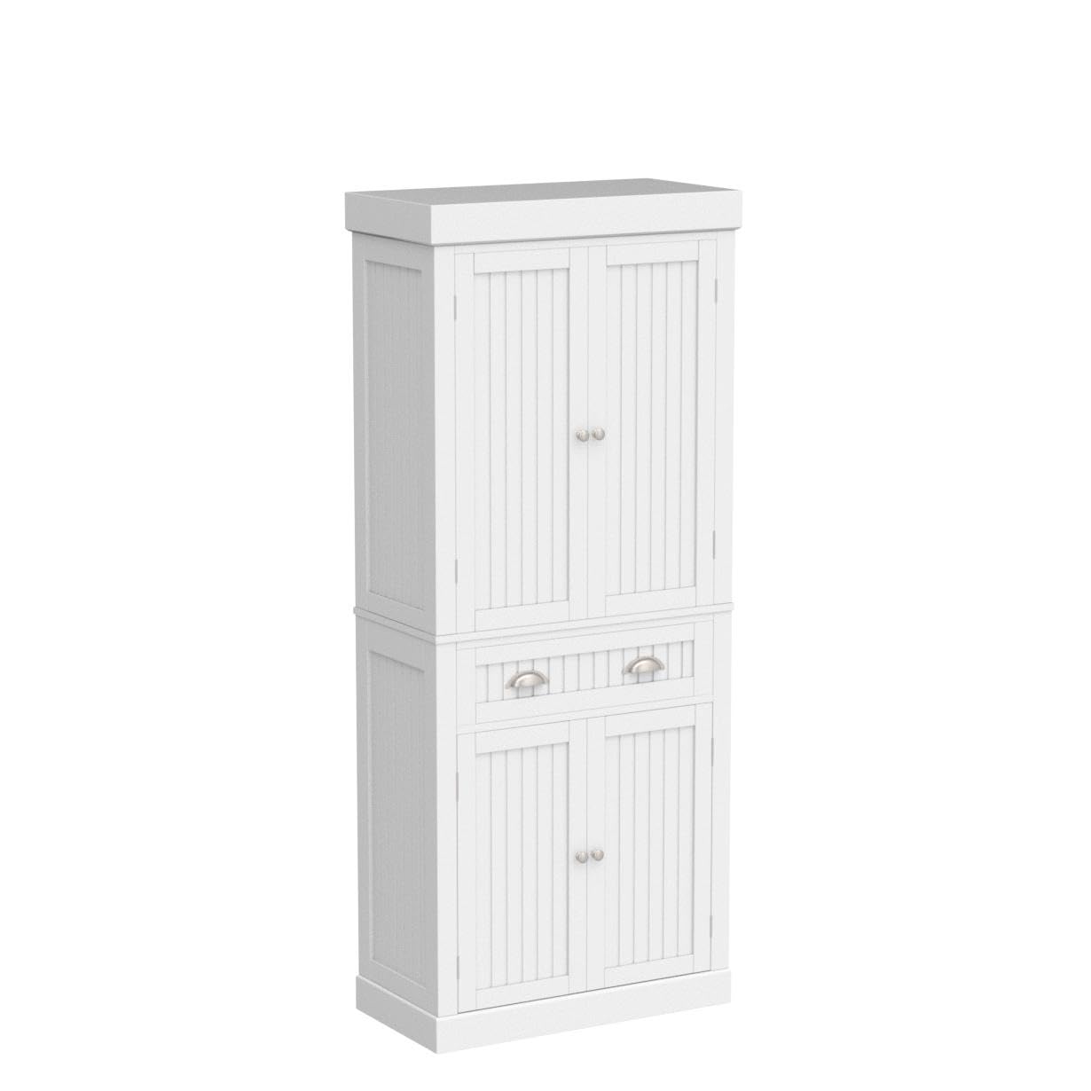 Squireewo 72" Freestanding Kitchen Pantry Storage Cabinet with Doors and Adjustable Shelves,Storage Cupboard with Large Drawer for Kitchen,Bathroom