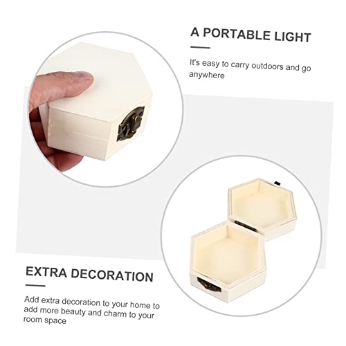 ARTIBETTER 2Pcs jewelry box necklace packing box child earring storage organizer jewelry dining table soap flower decorate wedding treasure chest for ARTIBETTER