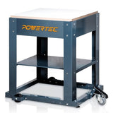 POWERTEC UT1008 Planer Stand with Wheels, 23-1/16" x 20-1/8" x 29.5" Melamine MDF Table Top, Multi-Purpose Storage Mobile Base for Woodworking POWERTEC