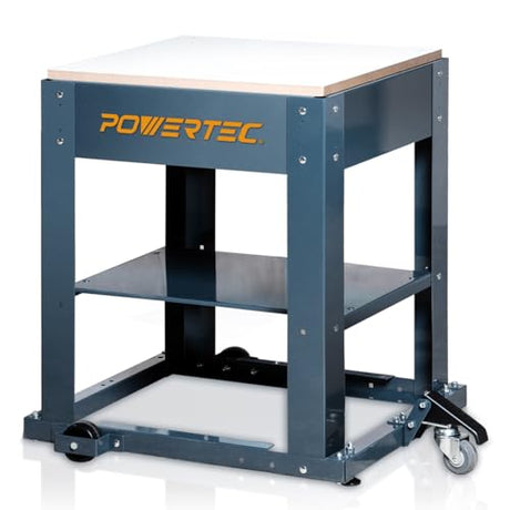 POWERTEC UT1008 Planer Stand with Wheels, 23-1/16" x 20-1/8" x 29.5" Melamine MDF Table Top, Multi-Purpose Storage Mobile Base for Woodworking POWERTEC
