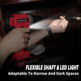 GardenJoy 21V Cordless Power Drill - Electric Drill Set with Battery and Fast Charger, 30pcs Drill/Driver Bits, 2 Variable Speed, 3/8" Keyless Chuck, GardenJoy