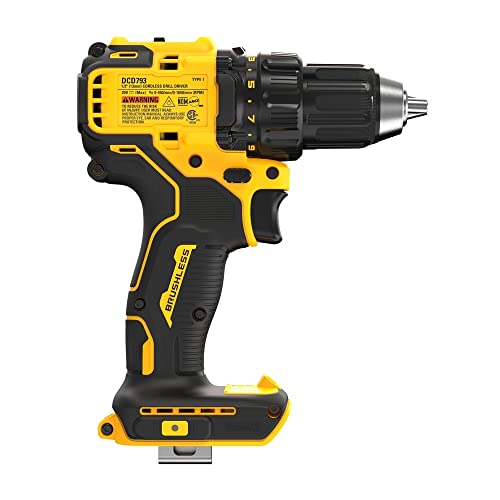 Dewalt DCD793B 20V MAX Brushless 1/2 in. Cordless Compact Drill Driver (Tool Only) - WoodArtSupply