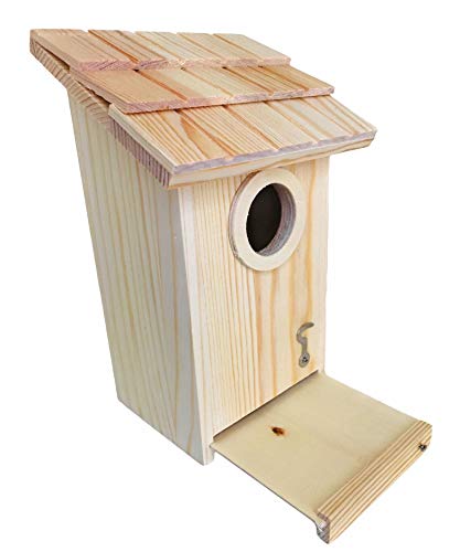 3 Pack Bird House - Bluebird, Finch, Wren, Chickadee, Tree Swallow Bird, Wild Birds, Woodpecker House, Unfinished Wood DIY Project | Oojami