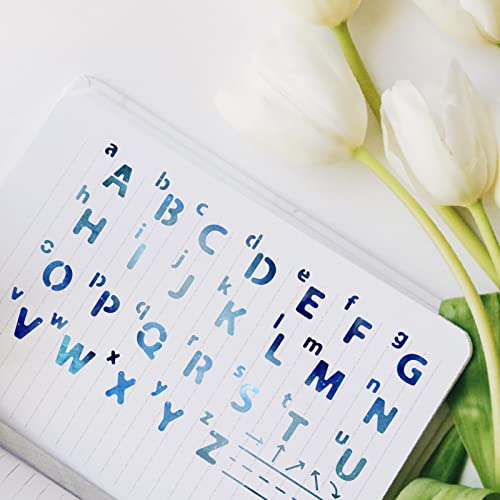 INFUNLY Metal Number Alphabet Stencils Mixed Letter Number Stencils Stainless Steel Number Alphabet Template for Painting Wood Carving Drawings INFUNLY