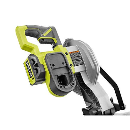 RYOBI 18-Volt ONE+ Cordless 7-1/4 in. Compound Miter Saw (Tool Only) with Blade (Renewed)