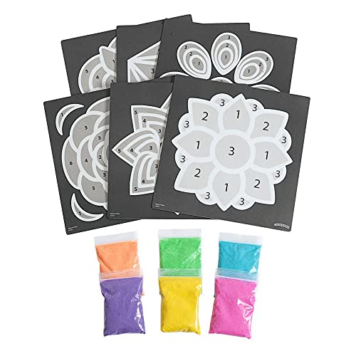 Colorations World of Art - India Rangoli, 6 Designs with Sand - Set of 24 Colorations