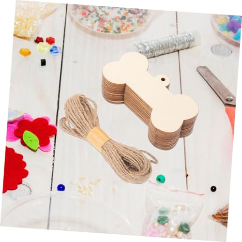 Yardenfun 1 Set Wooden Sign Decoration Pendant Imagination Holiday Adornments Decoupage Toys Graffiti Chips Unfinished Wooden Cutouts Pet Decorate Yardenfun