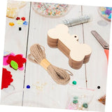 Yardenfun 1 Set Wooden Sign Decoration Pendant Imagination Holiday Adornments Decoupage Toys Graffiti Chips Unfinished Wooden Cutouts Pet Decorate Yardenfun