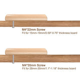 uxcell Wood Pull Handles, 6" 6Pcs Wooden Drawer Unfinished Knobs Pulls for Kitchen Furniture Drawer Wardrobe Cupboard with Screws uxcell