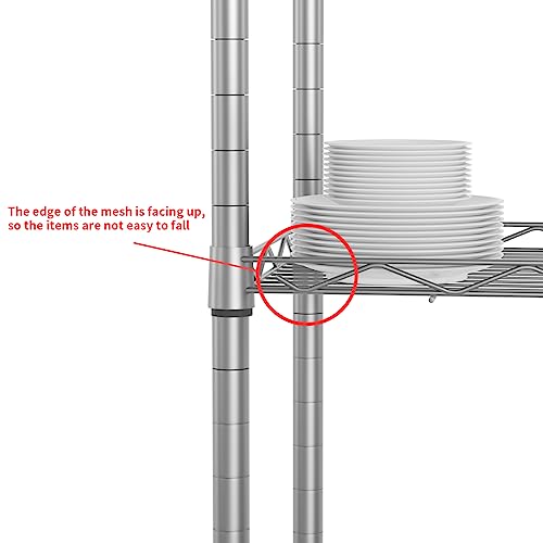 SINGAYE 5 Tier Storage Rack Wire Shelving Unit Storage Shelves Metal for Pantry Closet Kitchen Laundry 660Lbs Capacity 23.6" L x 14" W x 59.1" H SINGAYE