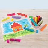 Idiy Tempera Paint Sticks (12 pack Neon Vibrant Colors)- Classroom School Supplies Arts & Crafts Projects, Draw & Paint on Wood, Paper, Ceramic, Idiy