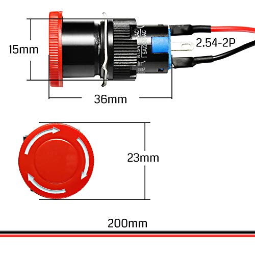 Genmitsu CNC Router Emergency Stop Switch Push Button for 3018-MX3/3018-PROVer - WoodArtSupply