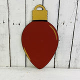 Christmas Light Bulb Unfinished Cutout, Wooden Shape, Paintable DIY Build-A-Cross