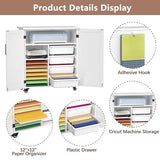 GDLF Craft Cart Compatible with Cricut Machine Cricut Table with Storage Cabinet Rolling Cricut Cart Furniture with Drawers Designed for Cricut GDLF