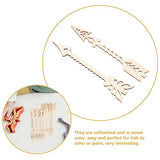 Milisten 10pcs Hollow Arrow Unfinished Wooden Tags Wood Slices DIY Craft Decorations Wood Hanging Ornaments Direction Signs Wedding Decoration DIY Milisten