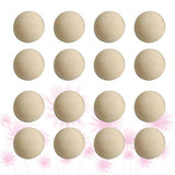 SUPVOX 100pcs Split Wood Balls Unfinished Half Wooden Balls Mini Hemisphere Half Round Craft Balls for DIY Craft Arts Christmas Decoration (Yellow SUPVOX