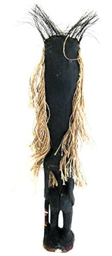 OMA Good Luck Tiki God Wood Carved African Statue Masai Figures Polynesian, Large Size Brand OMA