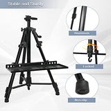 STANDNEE Artist Easel Stand Painting Stand Art Easel, 20"to 61" Art Easel for Painting Canvase & Displaying, Aluminum Adjustable Height Display STANDNEE