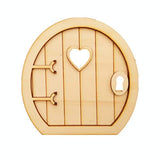 JANOU Wood Fairy Door Miniature DIY Craft Embellishments Gift Ornaments Decoration Pack 6 Sets JANOU