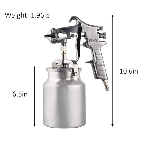 ZHONG AN Professional Paint Spary Gun, High Pressure Siphon Feed Spray Gun with 1000cc Cup, Nozzle Tip Size 3.0mm for Automotive, Household and ZHONG AN