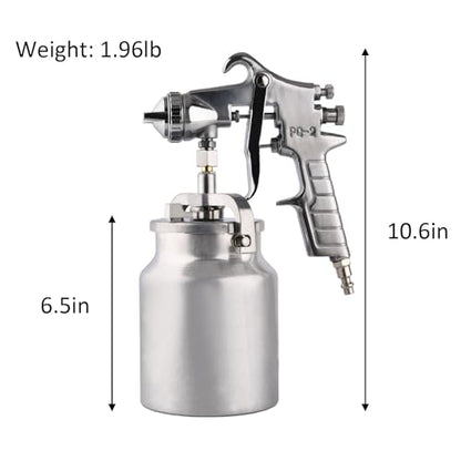 ZHONG AN Professional Paint Spary Gun, High Pressure Siphon Feed Spray Gun with 1000cc Cup, Nozzle Tip Size 3.0mm for Automotive, Household and - WoodArtSupply