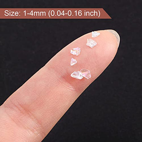 uxcell 6 Colors Crushed Glass Chips, 1-4mm Irregular Glitter Metallic Glass for Craft DIY Vase Filler Epoxy Resin Decoration 28g Gold Tone Green uxcell