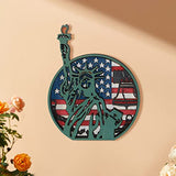 3D Wooden Independence Day Rustic Wall Sculpture – Unique Holiday Decor and Creative Gift CmayAlgc