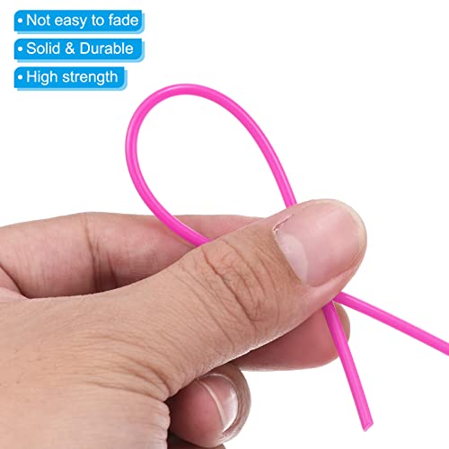 PATIKIL Wicker Repair Kit, 33ft(10m) 2.5mm Round Synthetic Rattan Material Plastic Wicker Woven Set for DIY Craft and Weaving Basket Making, Pink PATIKIL