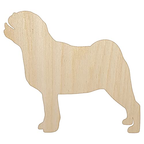 Pug Dog Solid Unfinished Wood Shape Piece Cutout for DIY Craft Projects - 1/4 Inch Thick - 6.25 Inch Size Sniggle Sloth