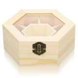 MAGICLULU 1pc Wooden Hexagonal Jewelry Box Unfinished Hexagonal Wooden Craft Box Hexagonal Wooden Storage Box for Ring Bracelet Necklace Earrings MAGICLULU