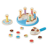 Melissa & Doug Birthday Party Cake - Wooden Play Food With Mix-n-Match Toppings and 7 Candles Melissa & Doug
