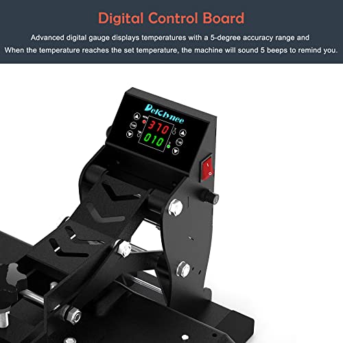 15“x15" High Pressure Heat Press Machine for T Shirts, Digital Industrial Sublimation Printer for Heat Transfer Vinyl Delclynee