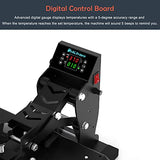 15“x15" High Pressure Heat Press Machine for T Shirts, Digital Industrial Sublimation Printer for Heat Transfer Vinyl Delclynee