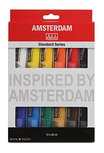 Amsterdam Acrylic Standard Series Paint Set 12x20milliliter - WoodArtSupply