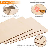 6 Pack Basswood Sheets for Crafts-12 x 12 x 1/8 Inch- 3mm Thick Plywood Sheets with Smooth Surfaces-Unfinished Squares Wood Boards for Laser Cutting, AWIZOM
