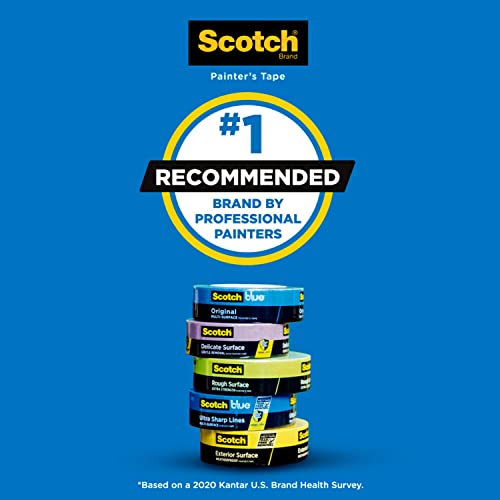 Scotch Exterior Painter's Tape, 1.88 in x 45 yd, Waterproof Masking Tape For Exterior Surfaces, Can Handle Wind, Rain, Humidity & Direct Sunlight, Scotch