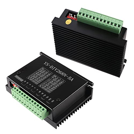 2Pcs TB6600 5A Stepper Motor Driver DC12-48V CNC Controller Nema 23 Nema17 Series Stepper Motor Single Axes 1 Phase Hybrid Metal Case CNC Engraving Shutao