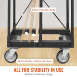 VEVOR Steel Panel Truck, 1500 LBS Panel Dolly Cart with 5" Swivel Casters and 36.02" x 24.02" Deck, Heavy-Duty Drywall Sheet Cart, Handling Wall VEVOR
